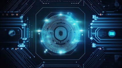Aufkleber - Network security system. Cyber Security Ransomware Email Phishing Encrypted Technology, Digital Information Protected Secured. Generative AI