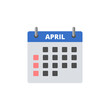 © sljubisa - Calendar April icon isolated on transparent background