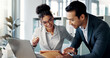 © Clement C/peopleimages.com - Discussion, laptop and business people in the office doing research for collaboration project. Technology, teamwork and professional lawyers working on a legal case with computer in modern workplace.