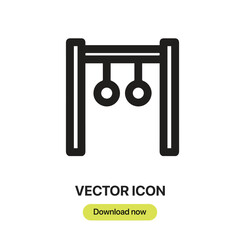 Poster - Rings icon vector. Linear-style sign for mobile concept and web design. Rings symbol illustration. Pixel vector graphics - Vector.