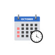 © sljubisa - Calendar October icon isolated on transparent background