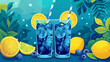 Blue Curacao Lemonade cartoon