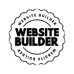 Aufkleber - Website Builder text stamp, concept background