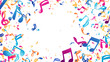 © Helfin - colorful musical notes on a white background