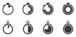 © Parbat - stopwatch icons set, timer symbols vector design.