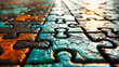© Rabbi - Conceptual Puzzle Solving and Teamwork, Business Strategy and Challenge in Jigsaw Game, Piece Connection