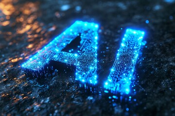 Poster - Computer AI intelligence data internet connection concepts. 