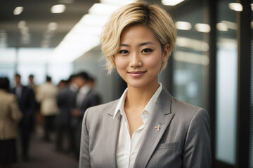 portrait of a Asian young businesswoman in the office