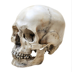 human skull isolated on white background