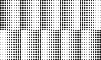 Aufkleber - abstract repeatable big to small black halftone dot pattern.