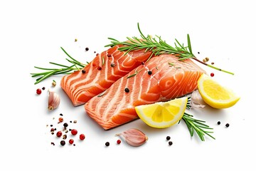 Fresh Salmon Pieces JPG by Generative A.I.