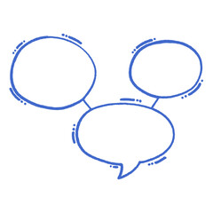 Wall Mural - svg conversation box complete doodle element set