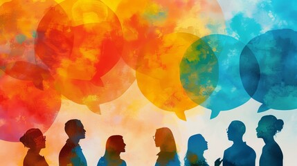 Wall Mural - Dialogical Nexus: Connecting Minds through Discussion