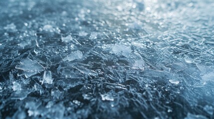 Poster - Ice crystals up close, perfect for winter-themed designs or scientific illustrations