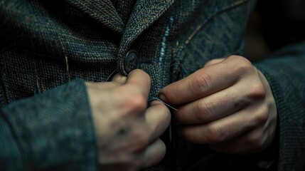 Poster - Close up of a person holding a pair of scissors. Versatile image for various uses