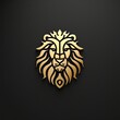 A luxury gold lion head logo