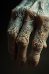 Aufkleber - A detailed close-up of a person's hands tightly grasping an object. This versatile image can be used to illustrate concepts such as strength, determination, control, or possession.