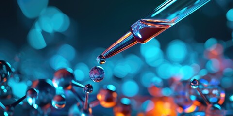 Poster - A glass filled with liquid sitting on top of a table. Suitable for various uses