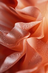 Poster - A close up of a flower with water droplets. Perfect for nature enthusiasts and garden lovers