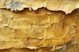 Fototapeta Tulipany - Discover the allure of imperfection with this digital image showcasing torn yellow cardboard paper