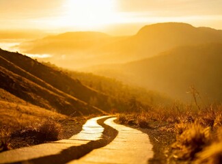 Canvas Print - Path on the mountains