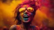 © CREATIVE STOCK - Happy Holi Wallpaper of a Smiling Face