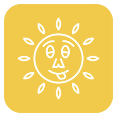 Wall Mural - Sun with Face Icon of Seasonal iconset.