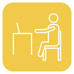 Sticker - Workplace Icon of Business and Office iconset.