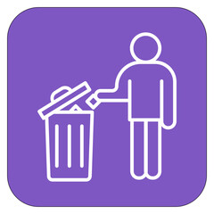 Canvas Print - Litter Icon of Pollution iconset.