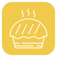 Sticker - Pie Icon of Morning and Breakfast iconset.