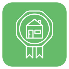 Sticker - House Award Icon of Real Estate iconset.