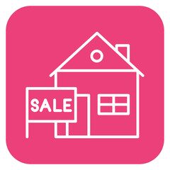 Sticker - House for Sale Icon of Real Estate iconset.