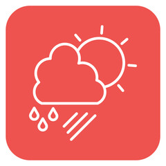 Canvas Print - Rainy Day Icon of Weather iconset.