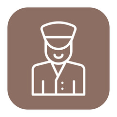 Canvas Print - Doorman Icon of Hotel Services iconset.