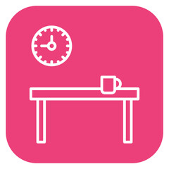 Canvas Print - Desk Icon of Productivity iconset.