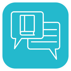 Wall Mural - Library Chat Icon of Library iconset.