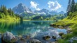 Beautiful Mountain Landscape in Bavaria, Germany Generative AI