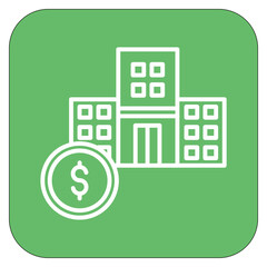 Canvas Print - Hotel Cost Icon of Hotel Management iconset.