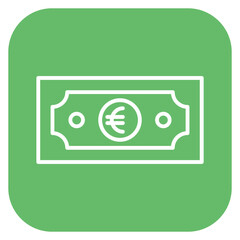 Canvas Print - Euro Bill Icon