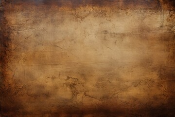 Wall Mural - Old brown parchment antique paper sheet or vintage aged grunge stain texture isolated background