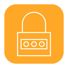 Sticker - Number Padlock Icon of Protection and Security iconset.