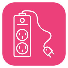 Canvas Print - Power Strip Icon of Electrician Tools iconset.