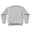 © ocean - Blank Long Sleeve Sweatshirt Color Heather Grey Back View Template Mockup on Transparent Background