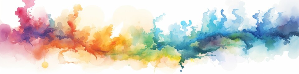 Wall Mural - Watercolor painting, abstract fuse of color