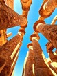 Hypostyle Hall with huge columns in Karnak temple in Luxor, Egypt.