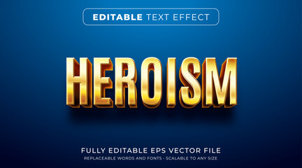Wall Mural - editable text effect in bold golden style