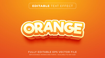 Wall Mural - editable text effect in orange text style
