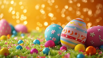 Sticker - Eggstravaganza Extravaganza, Festive elements creating an eye-catching background for promotions