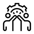 © Frank - Icono de colaboración. Objetivo común, unión de trabajo, alianza. Ilustración vectorial