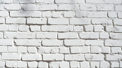 Poster - Modern white brick wall texture for background. Ai Generative